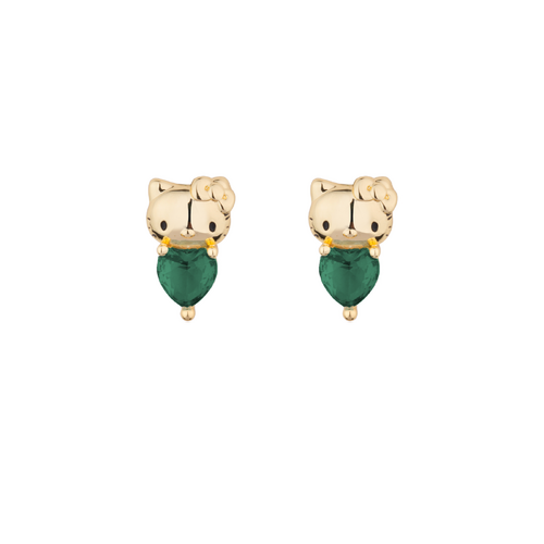 Couture Kingdom Hello Kitty May Stud Earrings Gold Plated Brass 5y+