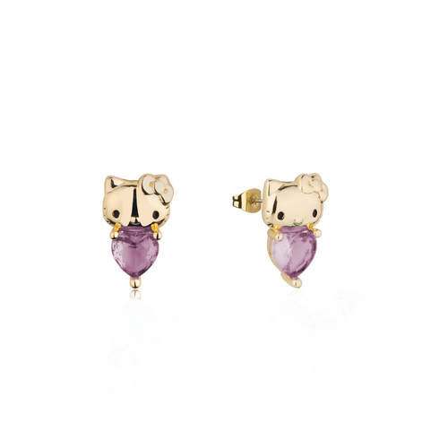 Couture Kingdom Hello Kitty June Stud Earrings Gold Plated Brass 5y+