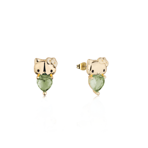 Couture Kingdom Hello Kitty August Stud Earrings Gold Plated Brass 5y+
