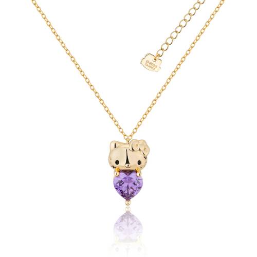 Couture Kingdom Hello Kitty February Necklace Gold Plated Brass 5y+