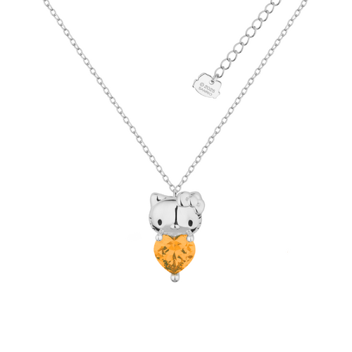 Couture Kingdom Hello Kitty November Necklace Silver White Gold Plated 5y+