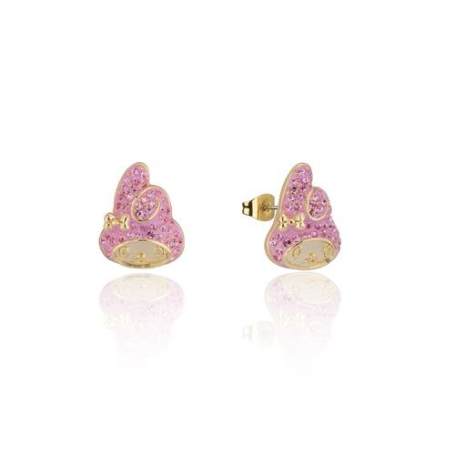 Couture Kingdom My Melody Crystal Stud Earrings Gold Plated Brass 5y+