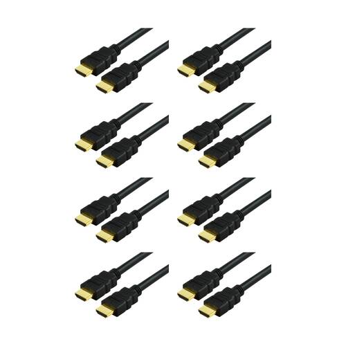 8PK Comsol Male-to-Male High Speed HDMI 4K 1080p Support Cable With Ethernet 1m