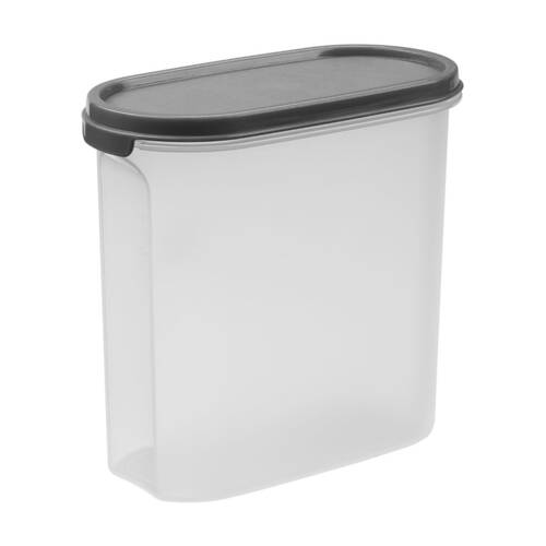 12x Partyware Dry Food Storage Container W/ Black Lid 1.7L Clear