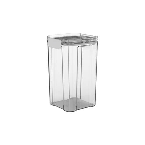 8x Partyware Plastic Square Modular Canister Storage Container 1300ml Clear