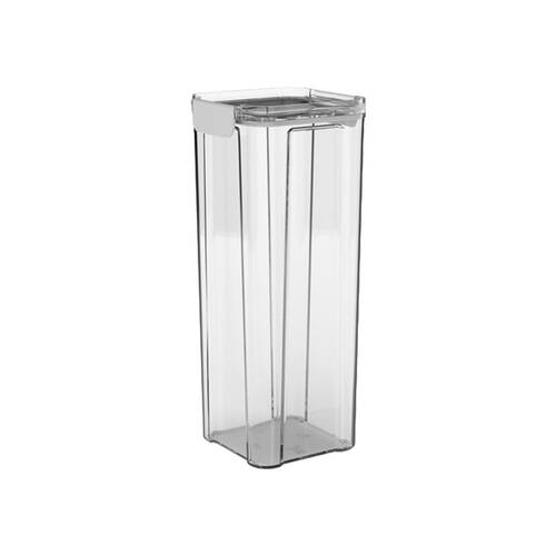6x Partyware Plastic Square Modular Canister Storage Container 1900ml Clear