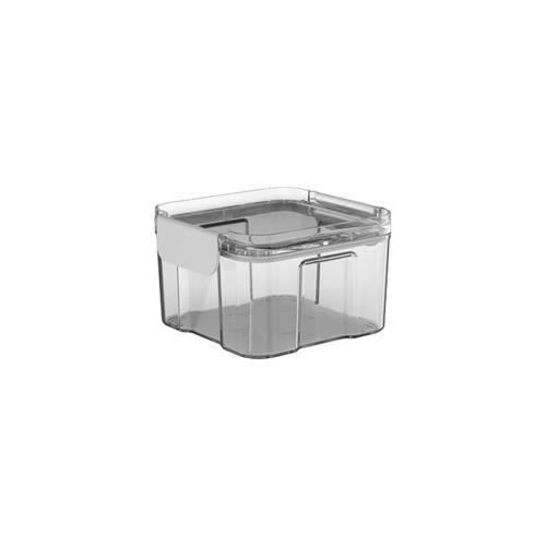 24x Partyware Plastic Square Modular Canister Storage Container 460ml Clear