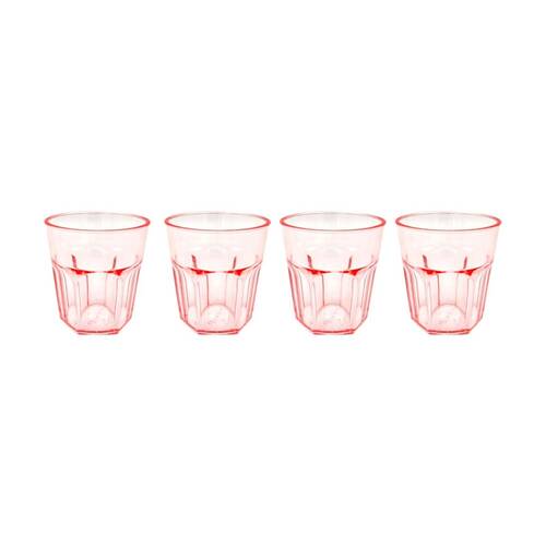 12x 4pc Partyware Reusable Drinking Tumbler Cup Set 270ml Assorted