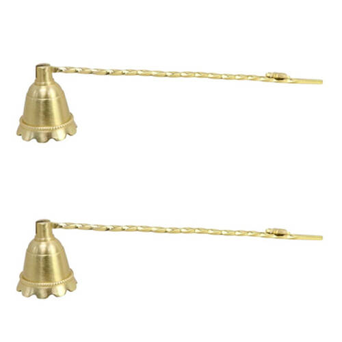 2PK LVD Bee Gold/Brass Vintage Candle Snuffer Home Decoration 29x3.5