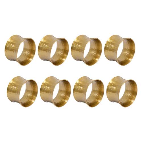 8PK LVD Decorative Metal Napkin Ring Home Kitchen Table Decor Gold 5x5x3cm