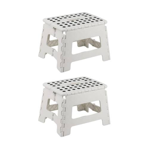 2PK Braz Foldable Step Stool Accessory 28x21x22cm Multi Colour Assorted