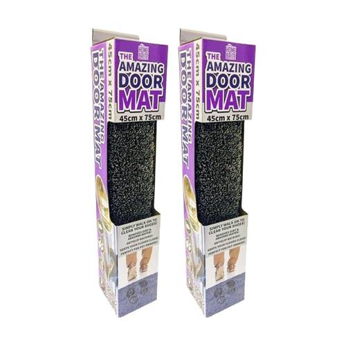 2PK Braz Non Slip Water Absorbent Amazing Door Mat Large 45x75cm Assorted