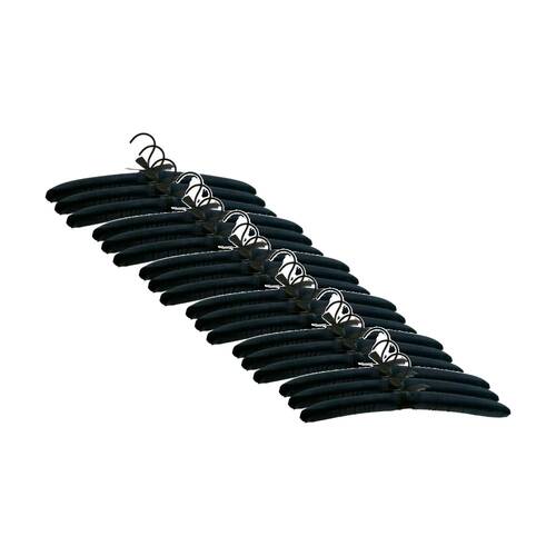 6x 3pc Braz Satin Padded Clothes Hangers W/ Metal Hook Multi Colour Assorted