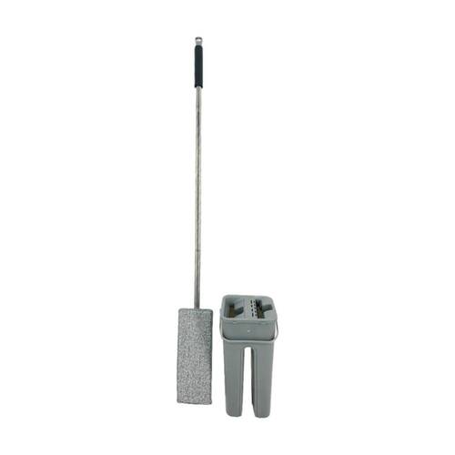 Braz Wet & Dry Housekeeping Cleaning Mop Kit W/ 2 Pads Grey