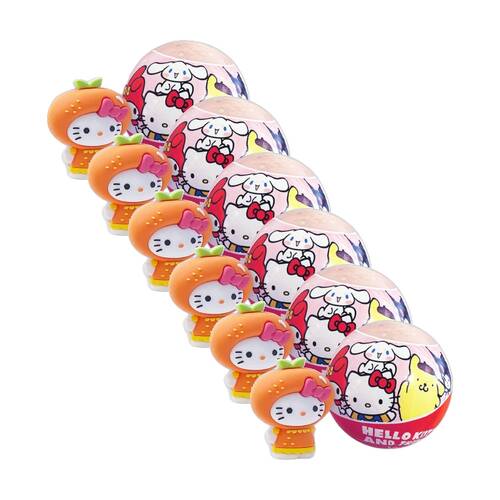 6PK Cool Things Hello Kitty Tutty Fruity Figure Blind Capsule Assorted