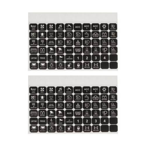 2PK 60pc Hulk 4X4 Decal Sticker Sheet Set Suits Smart 8 Switch Panel
