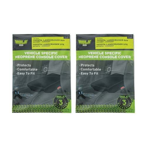 2PK Hulk 4X4 Neoprene Console Cover Suits Toyota Landcruiser 70 Series
