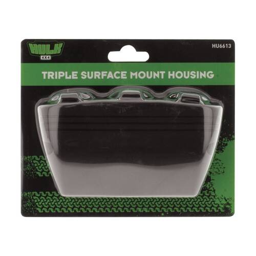 Hulk 4X4 Triple Surface Mount Housing 149x50mm With 128mm Hole Centre