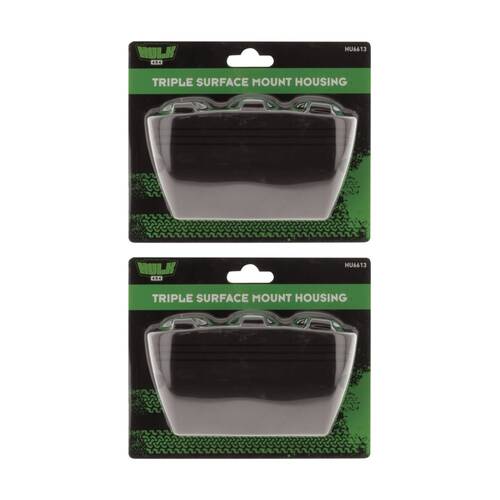 2PK Hulk 4X4 Triple Surface Mount Housing 149x50mm With 128mm Hole Centre