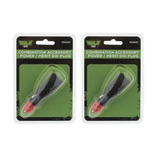 2PK Hulk 4X4 12V-24V Combination Accessory Power Merit DIN Plug