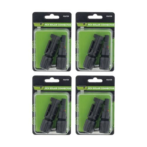 4PK Hulk 4X4 Male & Female MC4 Solar PV Panel Cable Connectors