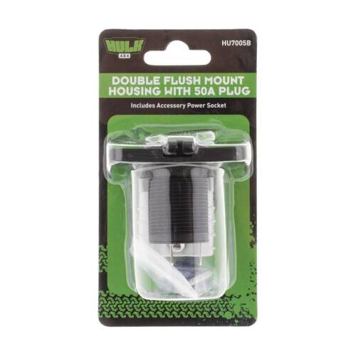 Hulk 4X4 Double Flush Mount Housing With 50A Power Plug & Accessory Socket