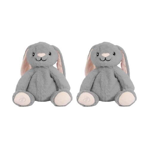 2PK Toasty Hugs Bailey Bunny Plush Toy Heatable Coolable Microwave Safe