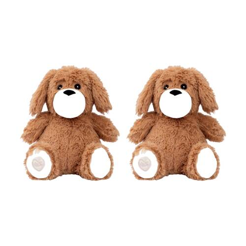 2PK Toasty Hugs Biscuit Puppy Plush Toy Heatable Coolable Microwave Safe