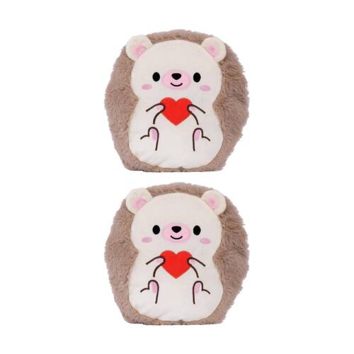2PK Toasty Hugs Hemmy Hedgehog Flat Plush Heatable Coolable Microwave Safe