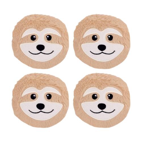 4PK Toasty Hugs Shiloh Sloth Hand Warmer Microwave Heat Pack Brown