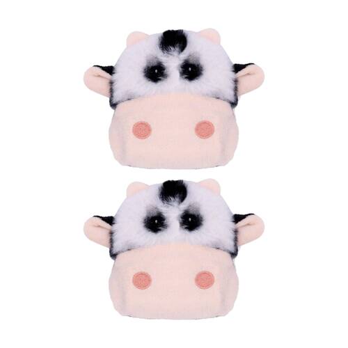 2PK Toasty Hugs Daisy Cow Hand Warmer Heat Pack White Black 10x10x2cm