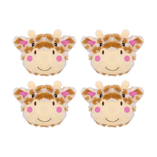4PK Toasty Hugs Georgia Giraffe Hand Warmer Heat Pack Orange 10x10x2cm