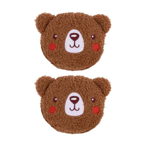 2PK Toasty Hugs Berry Bear Hand Warmer Microwave Heat Pack Brown 10x10x2cm