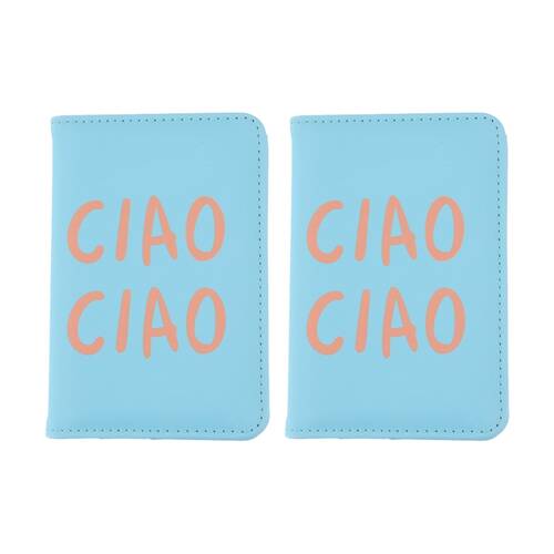 2PK iPack Ciao Passport Holder RFID Protection Travel Blue 14.1x9.5cm