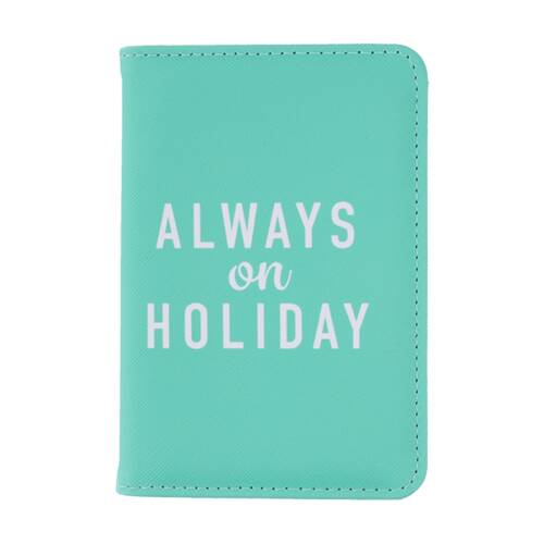 iPack Always On Holiday Passport Holder RFID Travel Green 14.1x9.5cm