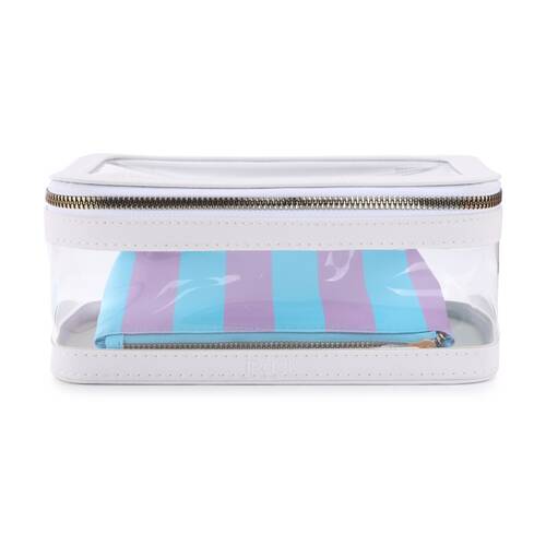 2pc iPack Travel Toiletry Bag Set Blue And Purple 22.86x17cm