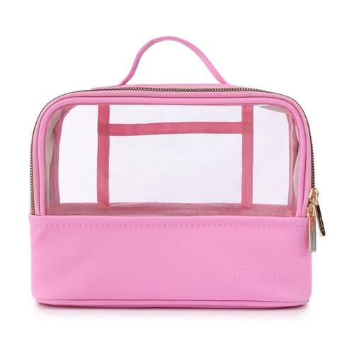 iPack Travel Beauty Bag Organiser Pink 22.86x17.78x11.5cm