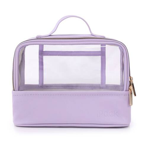 iPack Travel Beauty Bag Organiser Purple 22.86x17.78x11.5cm
