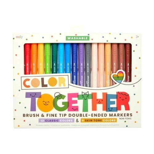 18pc Ooly Markers Colour Together Skin Tone Classic Colours Washable Set 3y+
