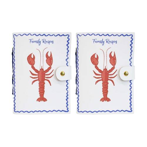 2PK LVD Leather Mediterranean Family Recipes Writing Notebook Journal 13x18cm