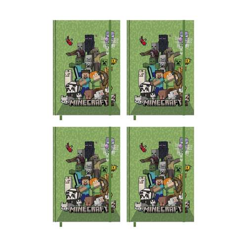 4PK Minecraft 2026 Green Planner Yearly Diary Notebook A5 21x16cm