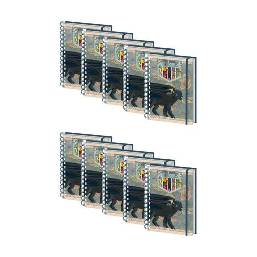 10PK How To Train Your Dragon Map Spiral Kids Writing Notebook Lined A5 21x16cm