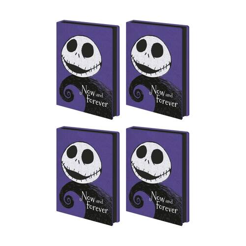 4PK Disney Nightmare Before Christmas Forever Plush Purple Notebook A5 21x16cm