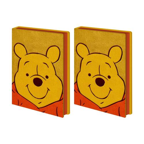 2PK Disney Winnie the Pooh Plush Notebook W/ Inner Compartment A5 21x16cm