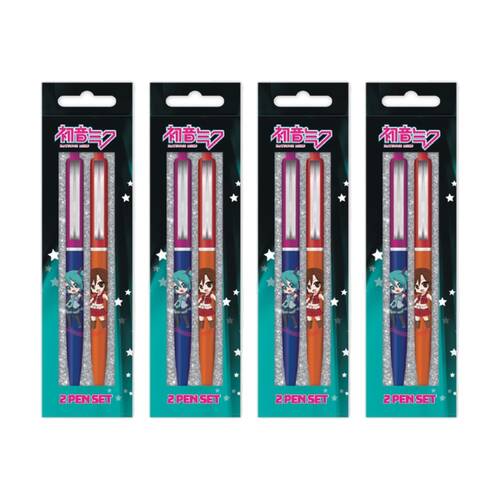 4x 2pc Hatsune Miku And Meiko Premium Ballpoint Pen Set Click Top