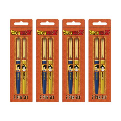 4x 2pc Dragon Ball Z Goku And Vegeta Premium Ballpoint Pen Set Click Top