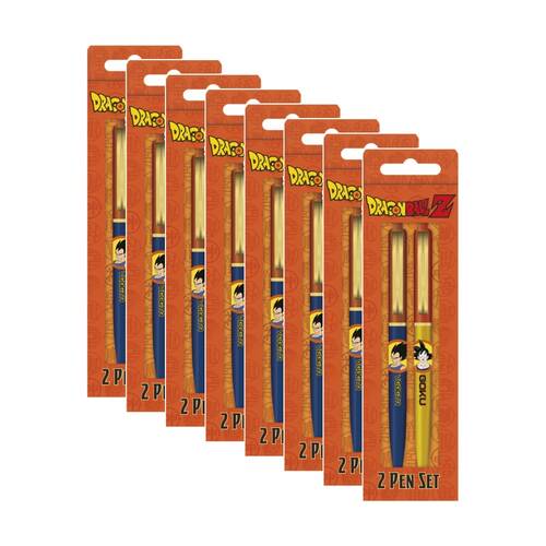 8x 2pc Dragon Ball Z Goku And Vegeta Premium Ballpoint Pen Set Click Top