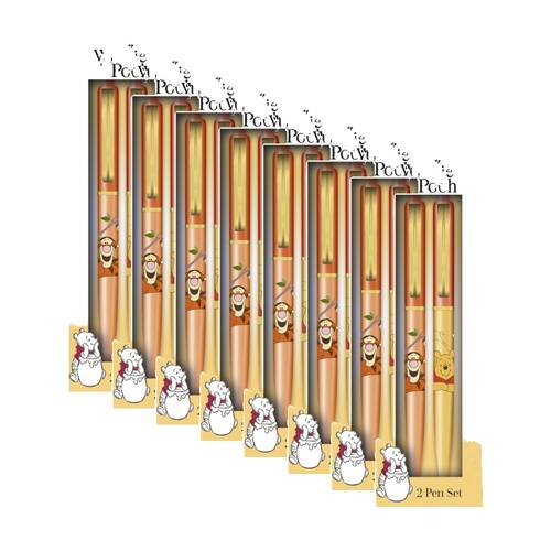 8x 2pc Disney Winnie The Pooh Characters Premium Ballpoint Pen Set Click Top