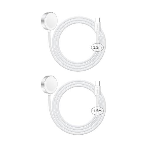 2PK Sansai Watch Charger Wireless Magnetic USB-C Cable 1.5m for Apple