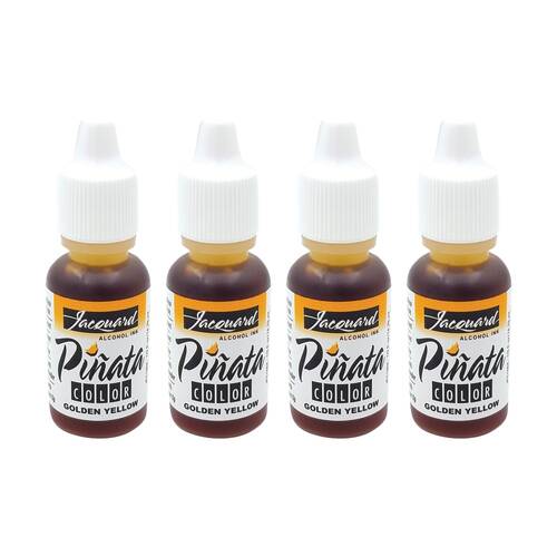 4PK Jacquard Pinata Colours 14ml Acrylic Paint Art/Craft - Golden Yellow